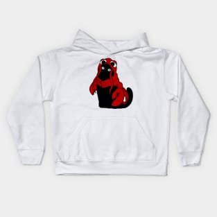 Black Cat Crawfish Costume Kids Hoodie